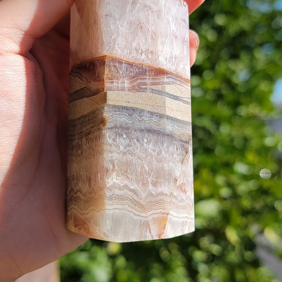 NEW 7.5" MEXICAN CRAZY LACE AGATE AND AMETHYST TOWER - Picture 7 of 9